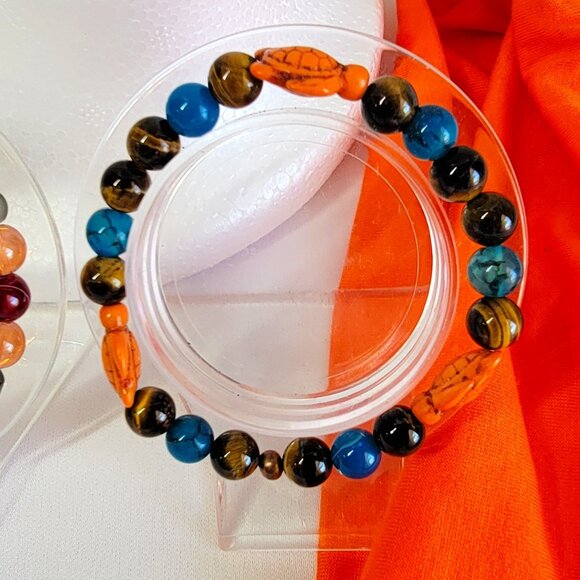 Multicolor And Brown Boho Headbands With Matching Bracelet Sets, Womens Size M main image 6